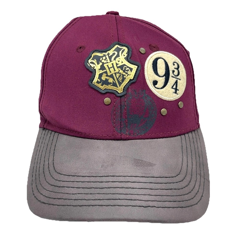 Harry Potter Hat Cap Strap Back Maroon Hogwarts Train Station Adult Adjustable